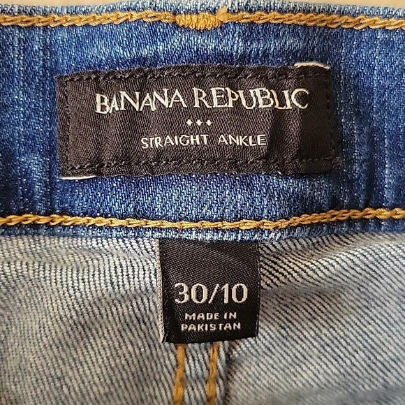 Banana Republic Womens Denim Straight Ankle Jeans - Size 30 - Picture 10 of 11